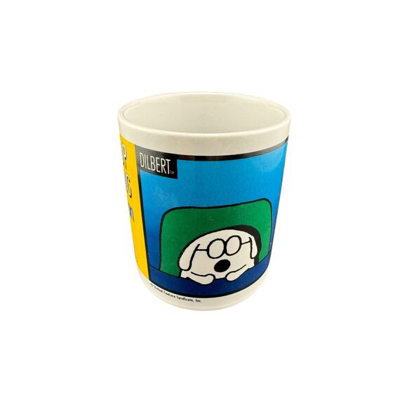 Vintage 1990s Dilbert Dogbert Coffee Mug Let Me Drop Everything NIB - Picture 3 of 8